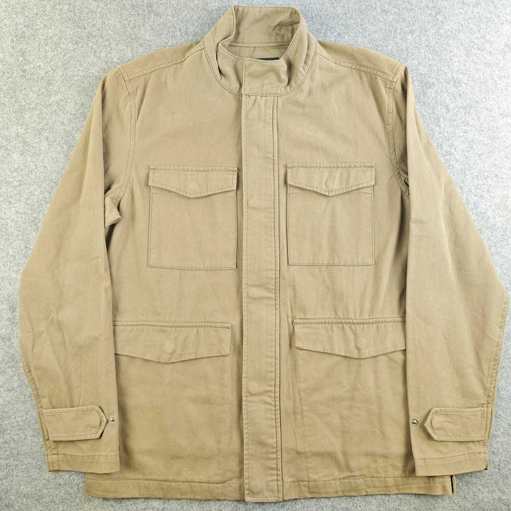 Rails Paulsen Field Jacket Mens Medium Sage Tan Cotton Military Utility Coat